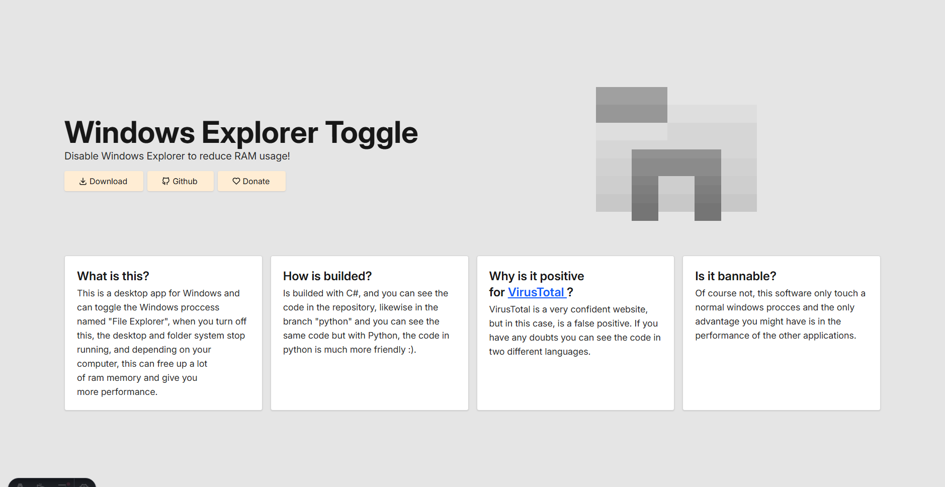 Windows Explorer Toggle preview